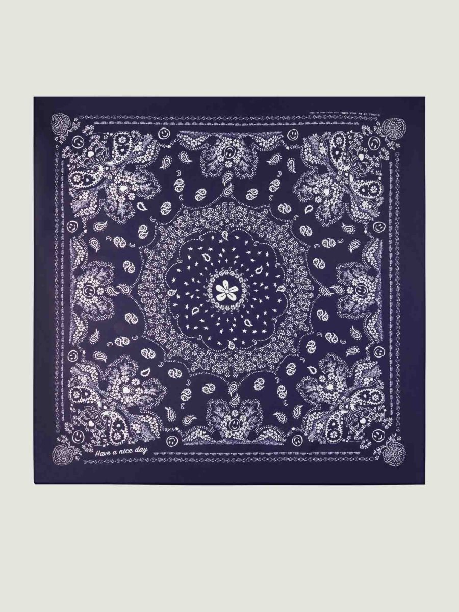 Bandana Classique en Soie - NAVY - Grand Modèle – Image 2