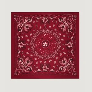 Bandana Classique en Soie - BORDEAUX - Petit Modèle