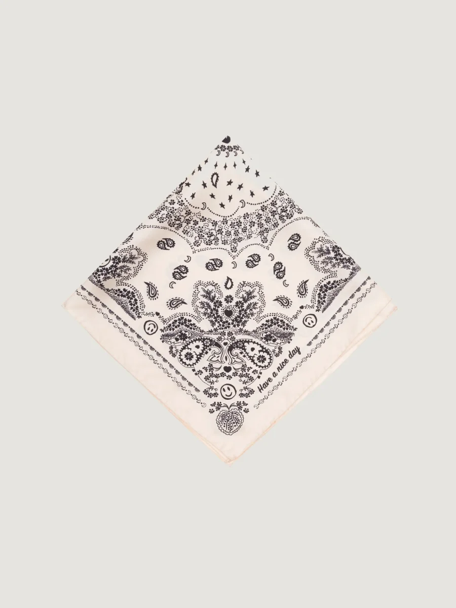Bandana Classique en Soie - ÉCRU - Petit Modèle – Image 4