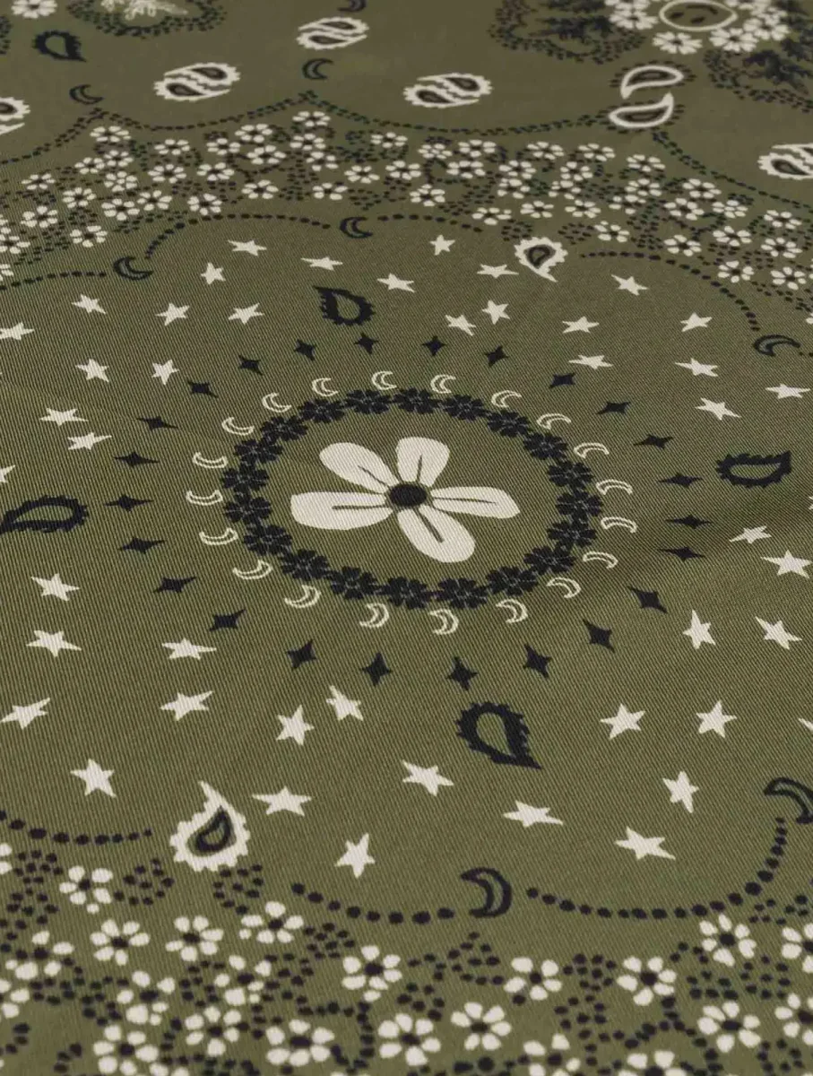 Bandana Classique en Soie - KAKI - Petit Modèle – Image 5