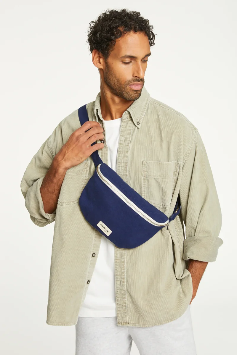 SECOND SOUFFLE │ Custine le sac banane - Coton recyclé Bleu Nuit – Image 4