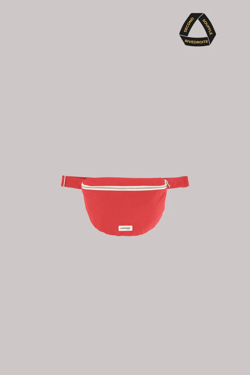 SECOND SOUFFLE │ Custine XL le sac banane - Coton recyclé Red born to be alive – Image 2