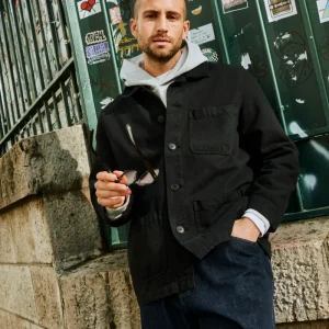 Barbès la veste Worker - Coton recyclé Noir