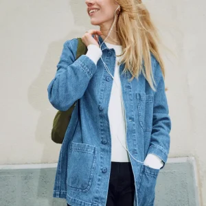 Barbès la veste Worker - Denim Clair recyclé