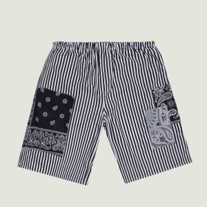 Bermuda rayé - BLACK