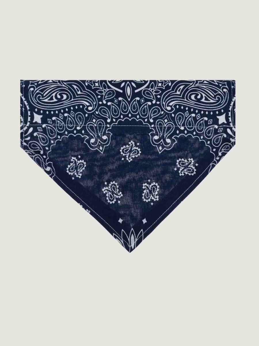 Grand bandana collier chien - Navy / Chambray - Taille L – Image 2