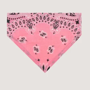 Grand bandana collier chien - Pale Pink / Strawberry Pink - Taille L
