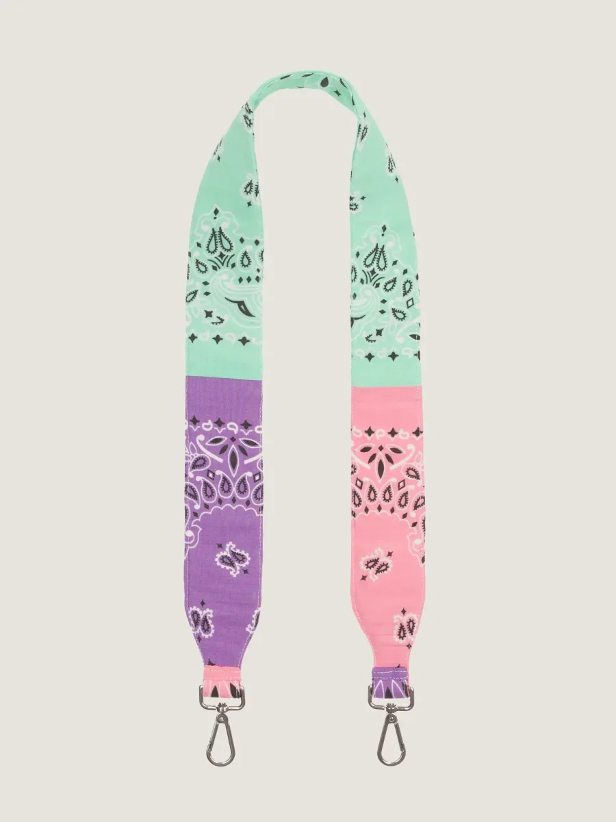 Grande Bandoulière - Mint / Pale pink / Lilas - Tricolore