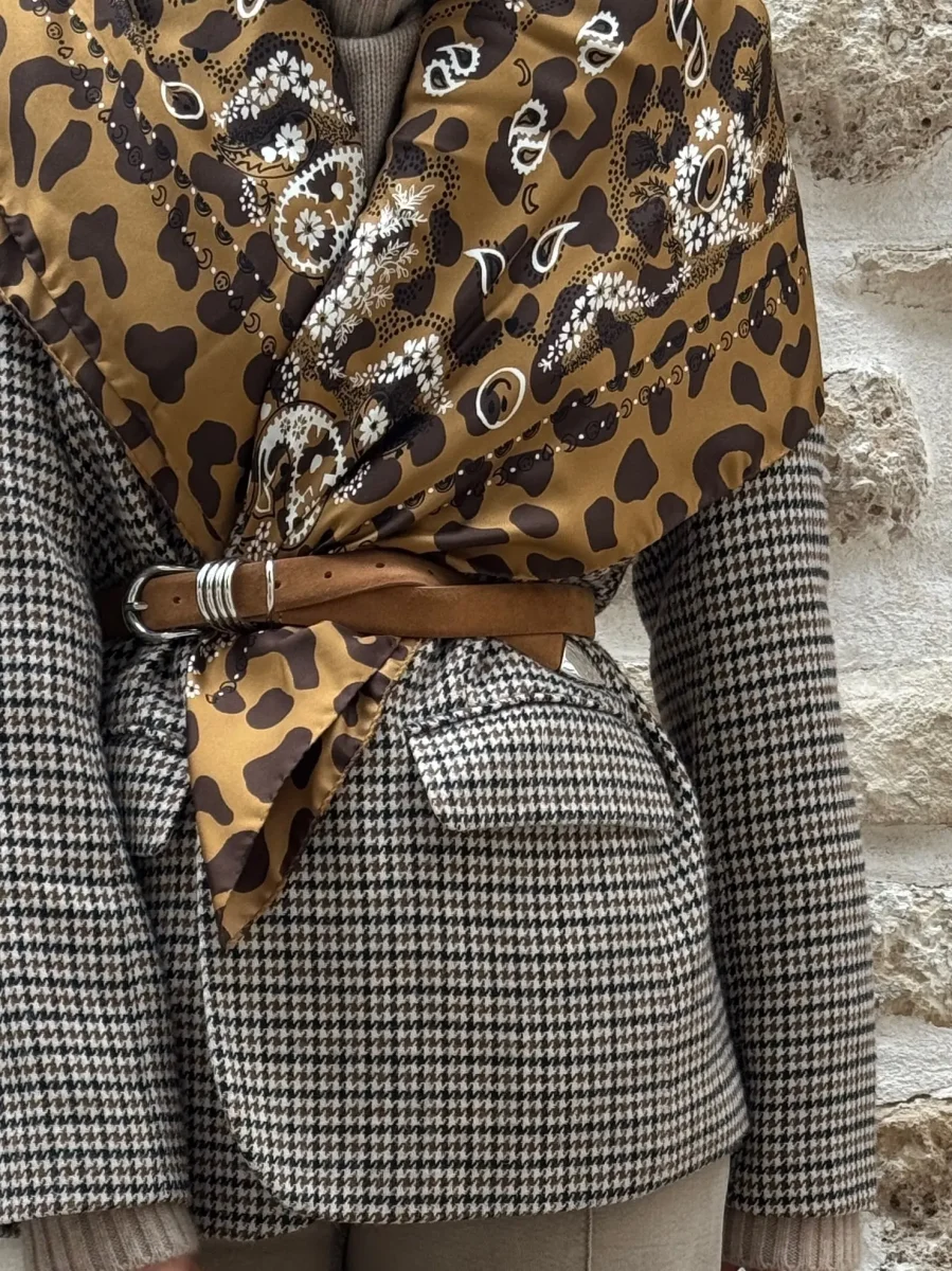 Bandana Classique en Soie - LEOPARD - Grand Modèle – Image 7