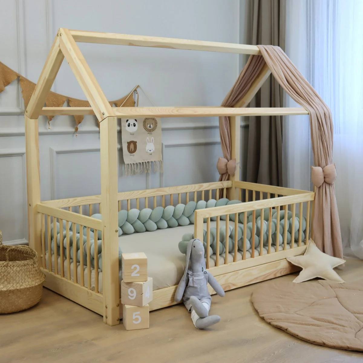 Tresse de lit 3 brins Vert sauge – Image 4