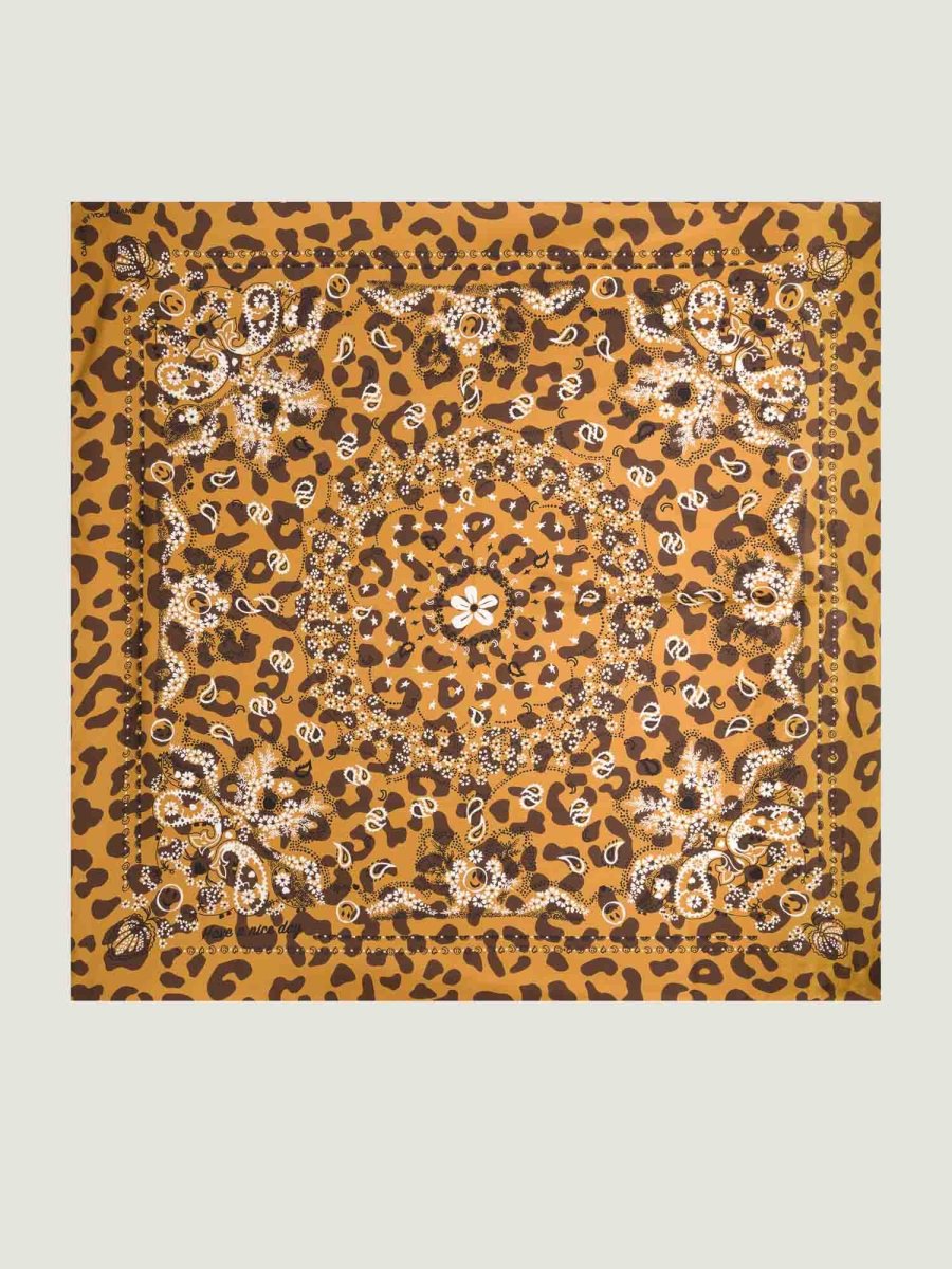 Bandana Classique en Soie - LEOPARD - Grand Modèle