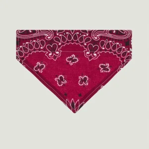 Bandana collier chien - Bordeaux / Fuschia - Taille M