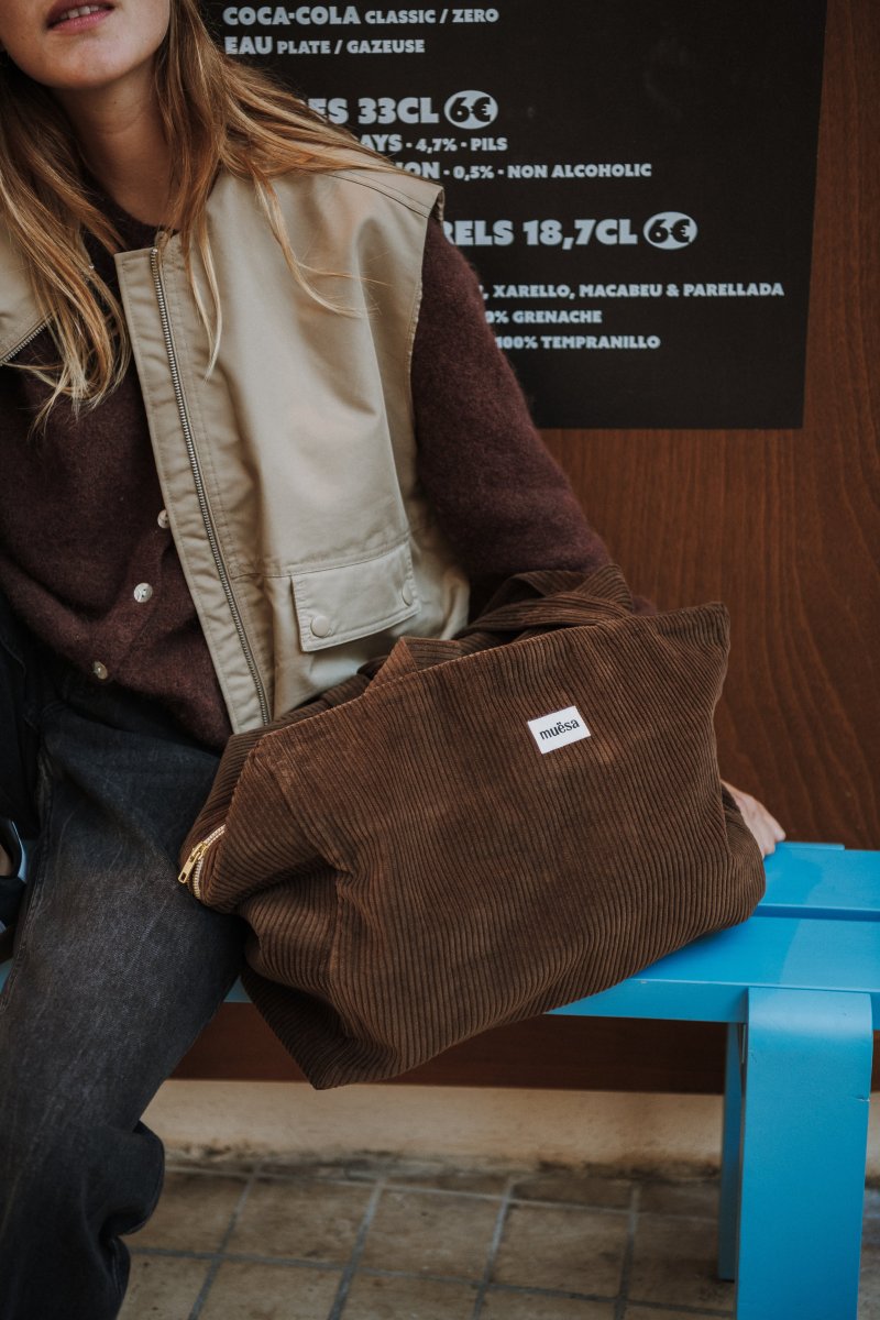 Sac week-end en velours côtelé – Image 3