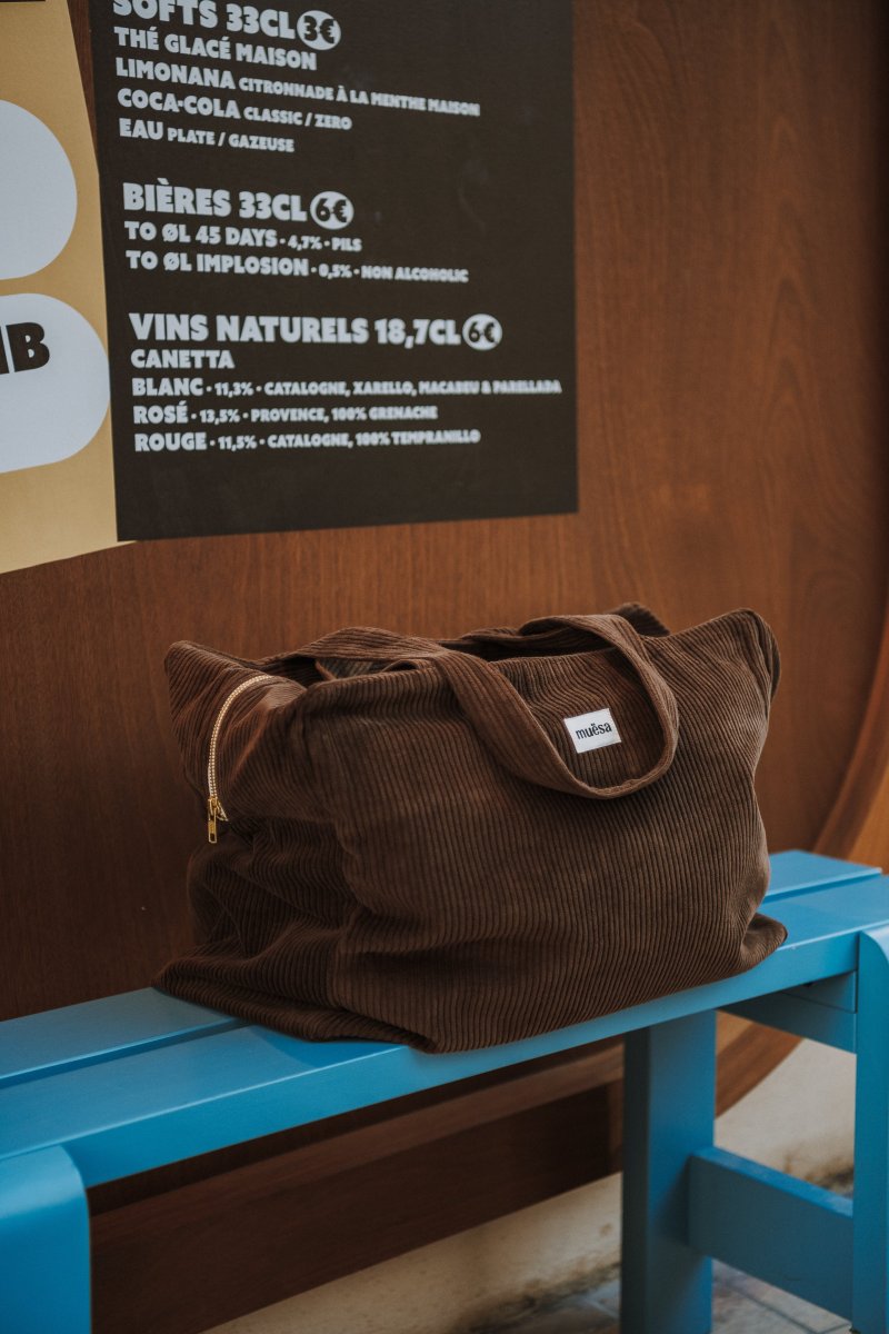 Sac week-end en velours côtelé – Image 2