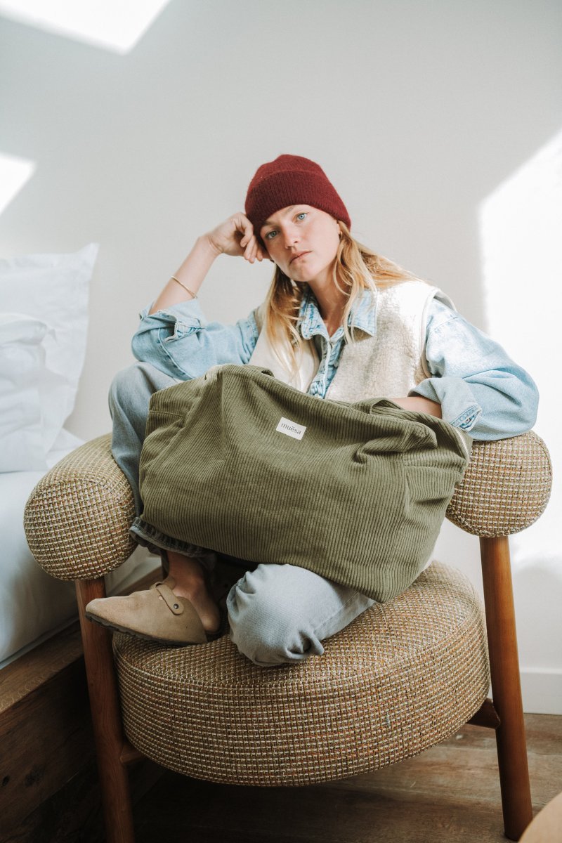 Sac week-end en velours côtelé – Image 8