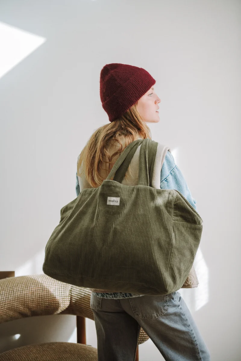 Sac week-end en velours côtelé – Image 7