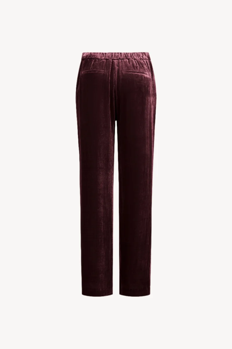 Pantalon droit en velours grenat – Image 4