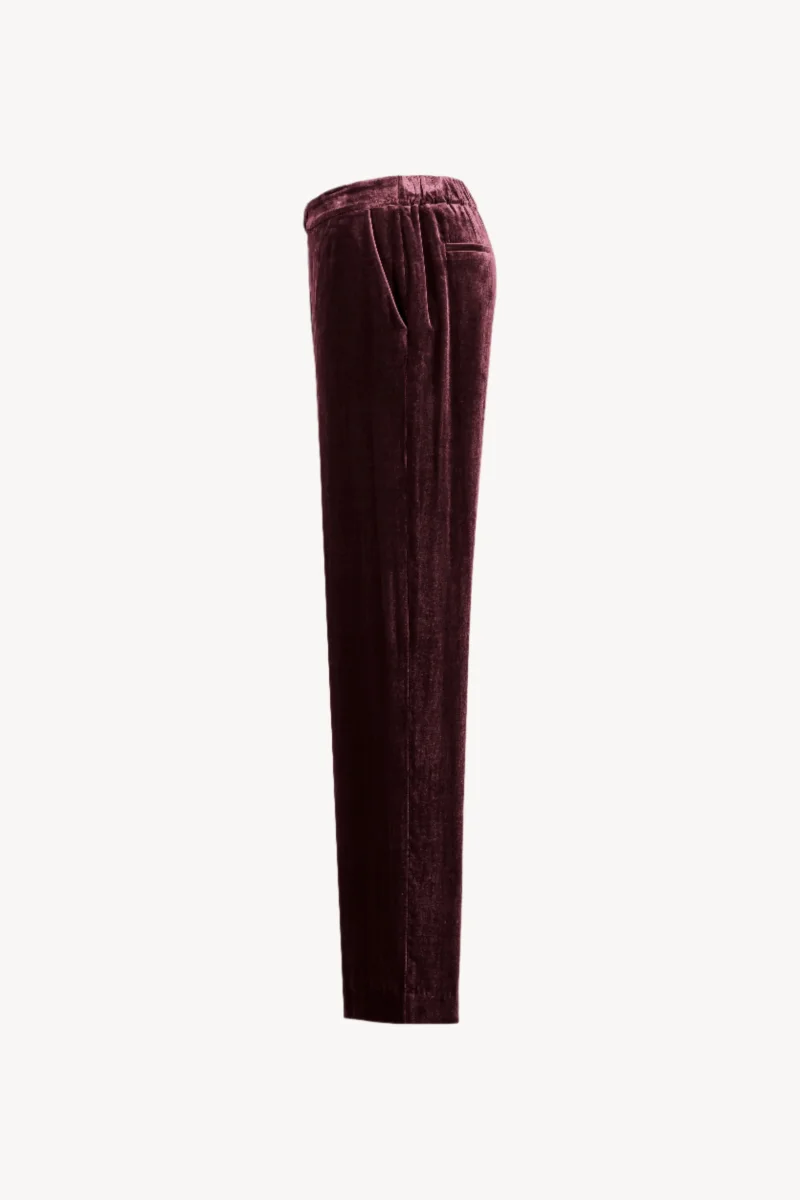 Pantalon droit en velours grenat – Image 3