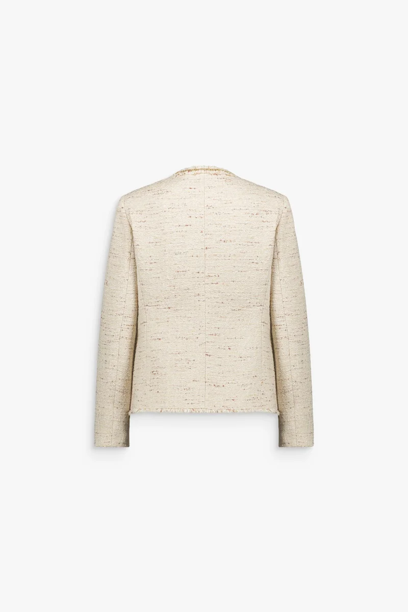 Veste droite jaune clair en tweed – Image 7