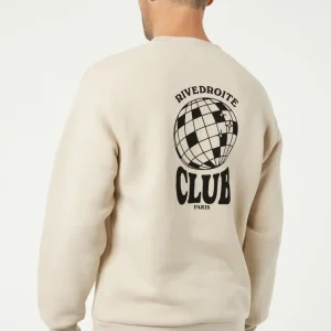 Belleville le sweat Rivedroite Club - Coton recyclé Ecru