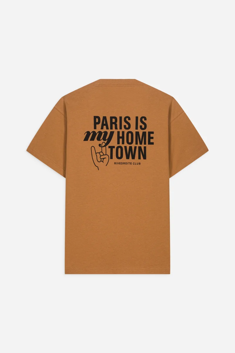 Pigalle le t-shirt Paris is my hometown- Coton recyclé Camel – Image 7