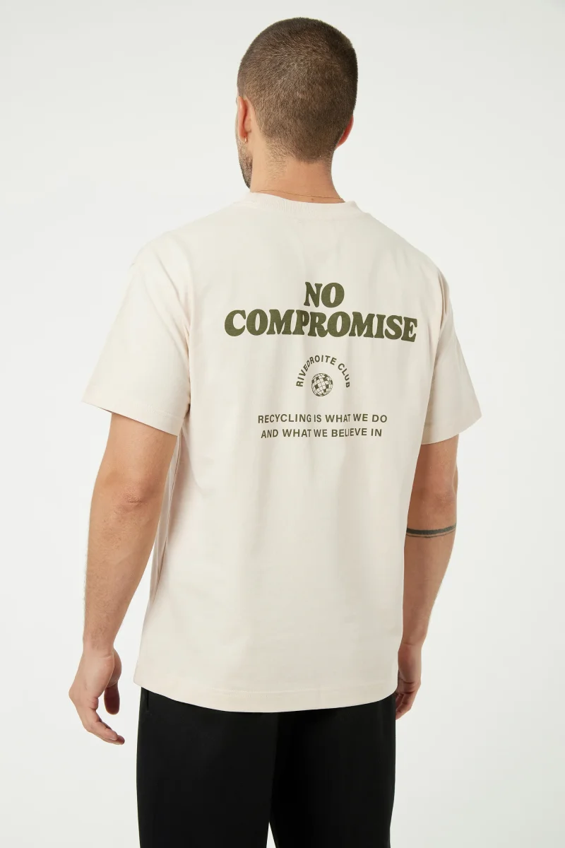 Pigalle le t-shirt No Compromise - Coton recyclé Ecru – Image 2