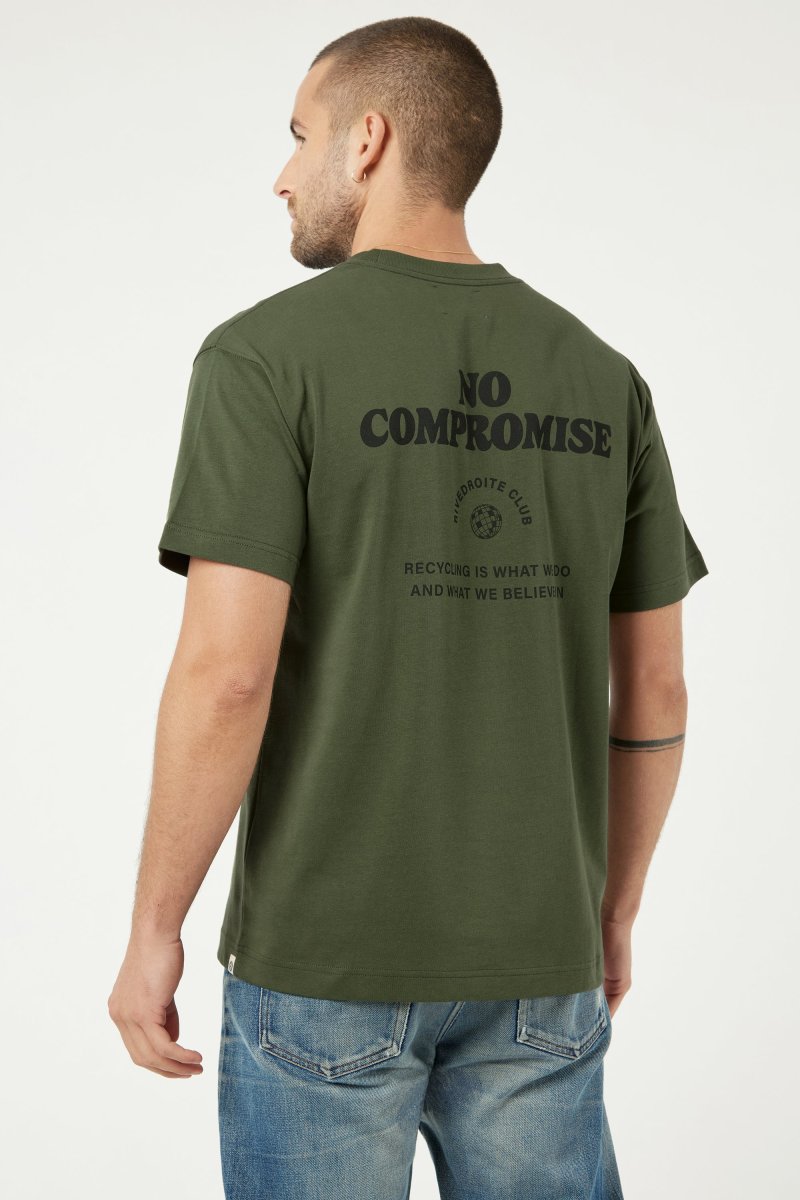 Pigalle le t-shirt No Compromise - Coton recyclé Kaki