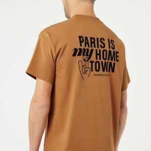 Pigalle le t-shirt Paris is my hometown- Coton recyclé Camel