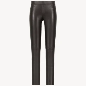 Pantalon Legging Ébène en Cuir