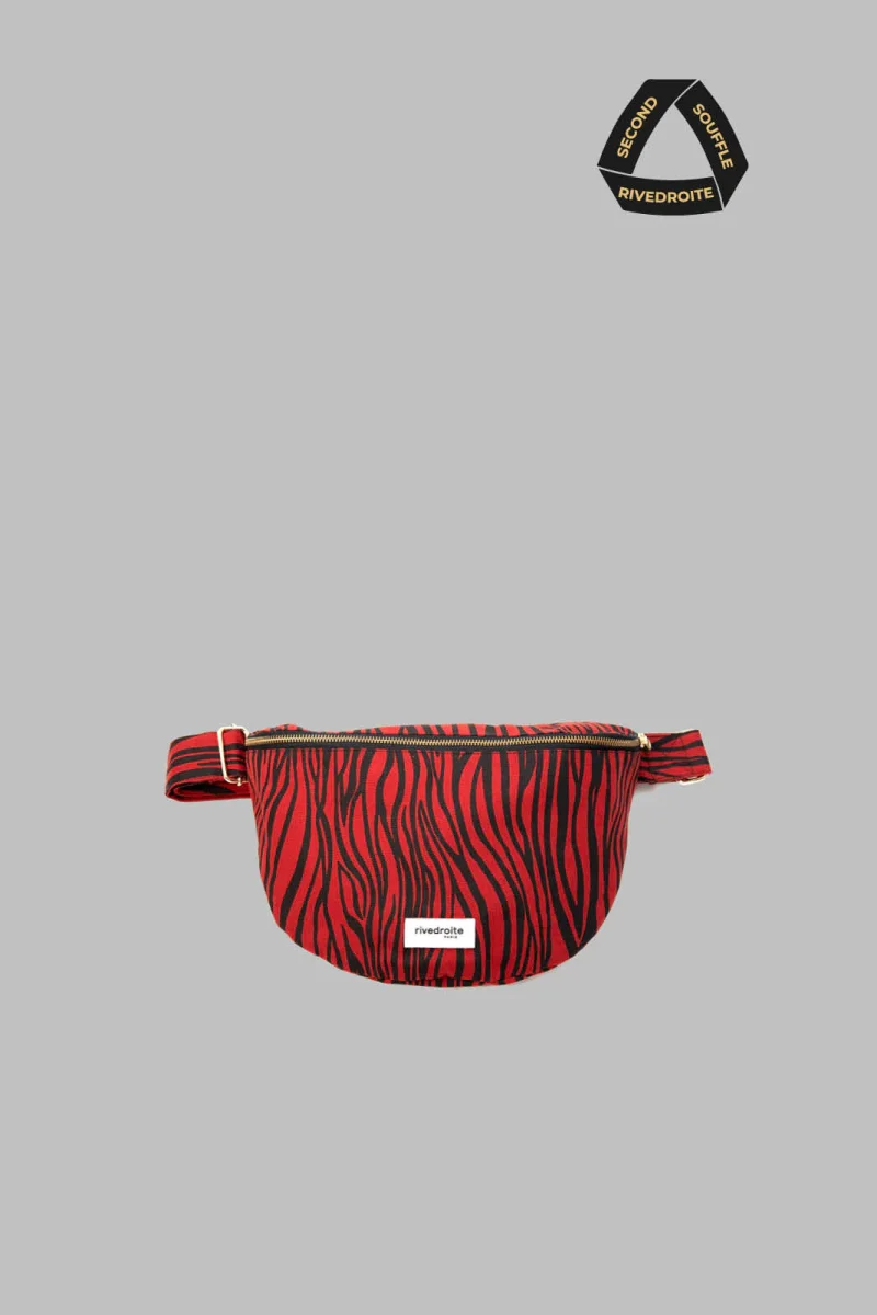 SECOND SOUFFLE │ Custine le sac banane - Coton recyclé Zèbre Rouge – Image 2