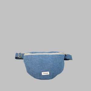 SECOND SOUFFLE │ Custine XL le sac banane - Denim Clair recyclé