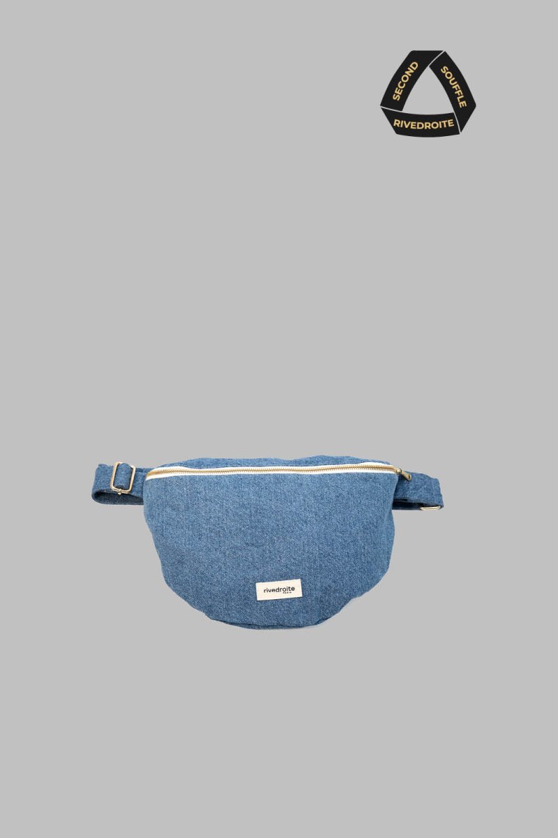 SECOND SOUFFLE │ Custine XL le sac banane - Denim Clair recyclé
