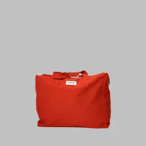 SECOND SOUFFLE │ Elzévir le grand sac weekend - Coton recyclé Red born to be alive