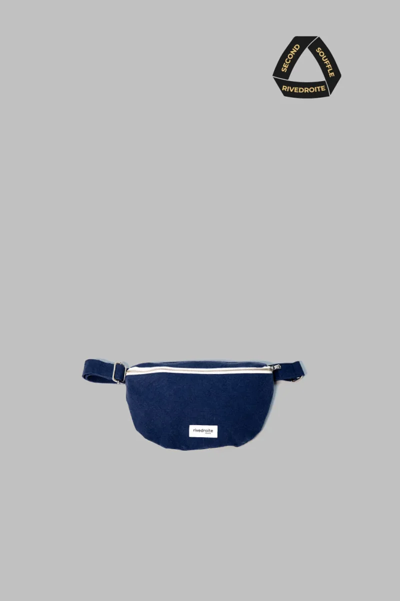 SECOND SOUFFLE │ Custine le sac banane - Coton recyclé Bleu Nuit – Image 2