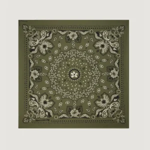 Bandana Classique en Soie - KAKI - Petit Modèle