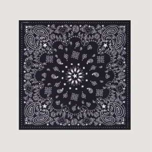 Bandana en Soie - STAR - BLACK - Petit Modèle