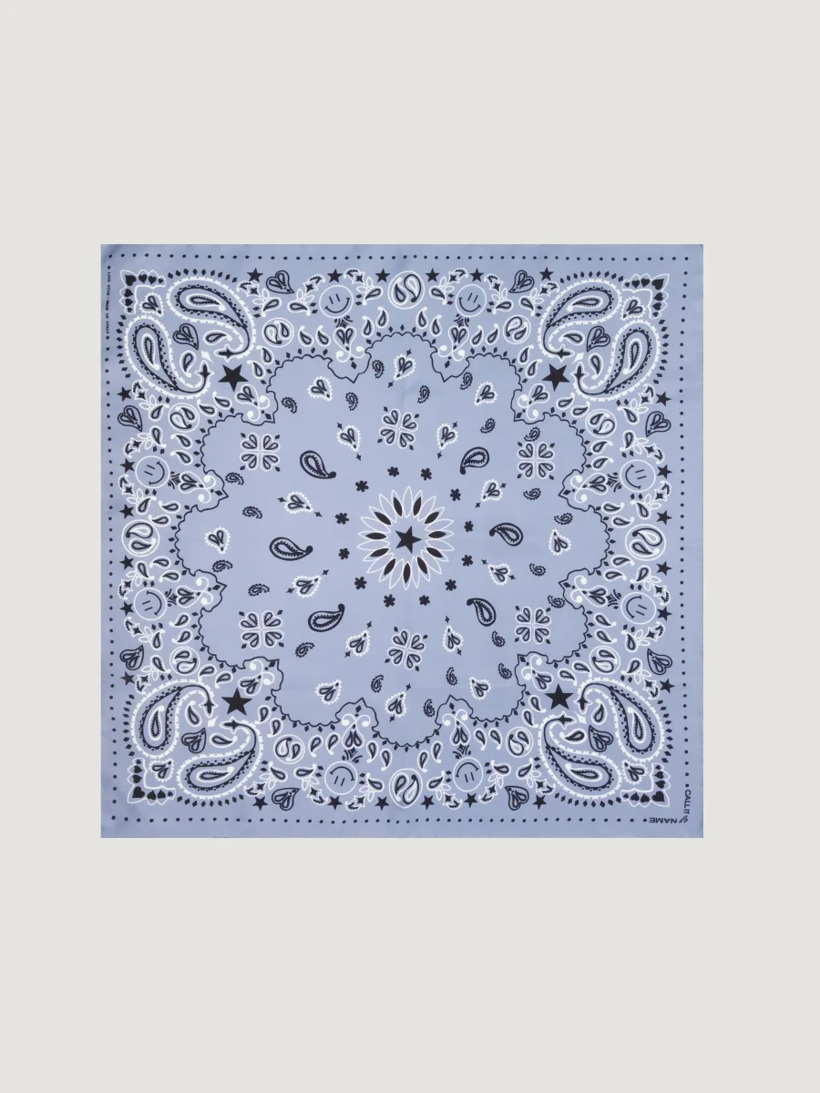 Bandana en Soie - STAR - CHAMBRAY - Petit Modèle – Image 2