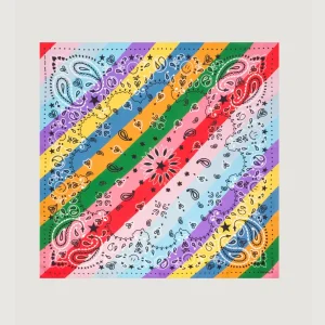 Bandana en Soie - STAR - RAINBOW - Petit Modèle