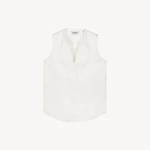 Blouse col officier blanc