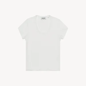 T-shirt blanc en lin