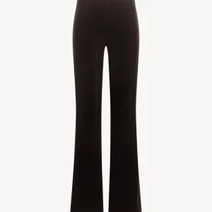 Pantalon évasé en velours ébène