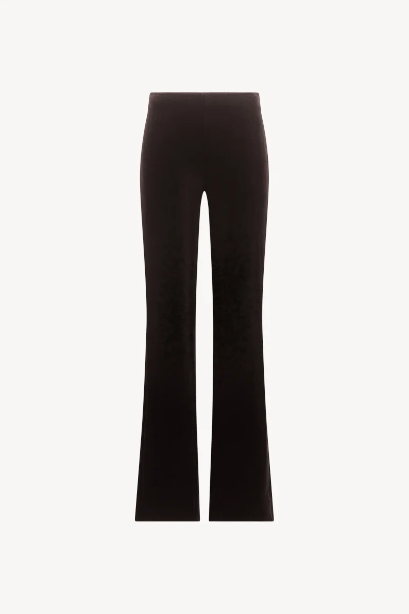 Pantalon évasé en velours ébène – Image 2