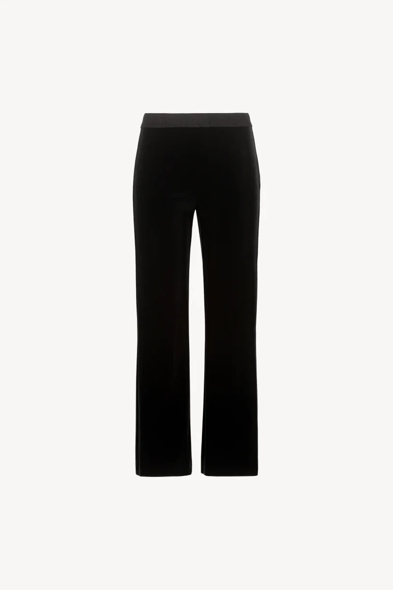 Pantalon court en velours noir – Image 2