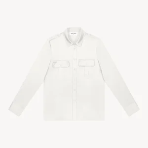 Chemise en soie blanc cassé
