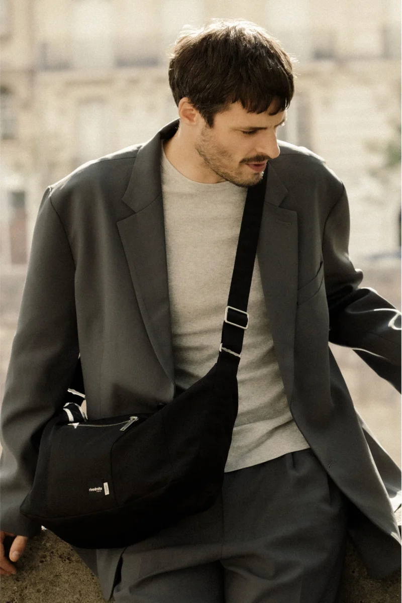 Charlot le sac Crossbody - Polyester recyclé Noir – Image 6