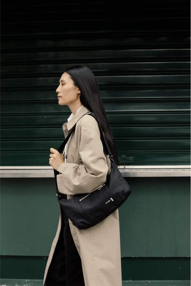 Mini Charlot le sac Crossbody - Polyester recyclé Noir – Image 3