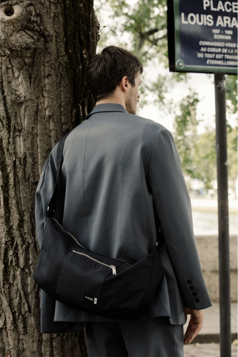 Charlot le sac Crossbody - Polyester recyclé Noir – Image 3