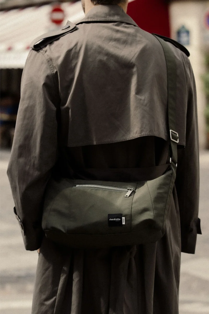 Charlot le sac Crossbody - Polyester recyclé Vert Kaki – Image 6