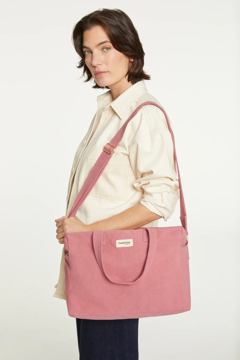 Sauval le city bag - Coton recyclé Bois de Rose
