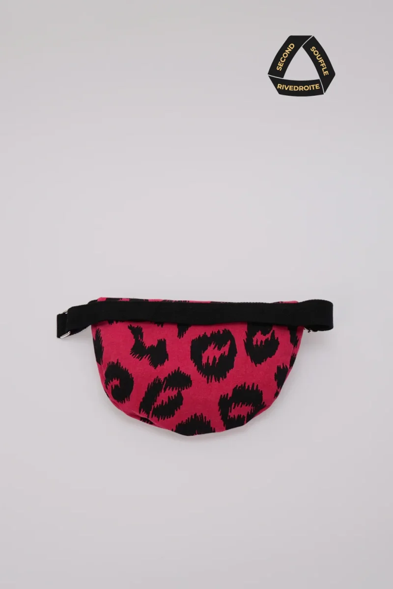 SECOND SOUFFLE │ Custine le sac banane - Coton Recyclé Léopard Fuchsia – Image 3